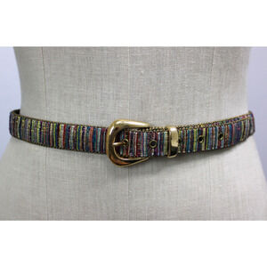 Elite Fresno California Women's Belt M / L Vintage 80s 90s Woven Tapestry